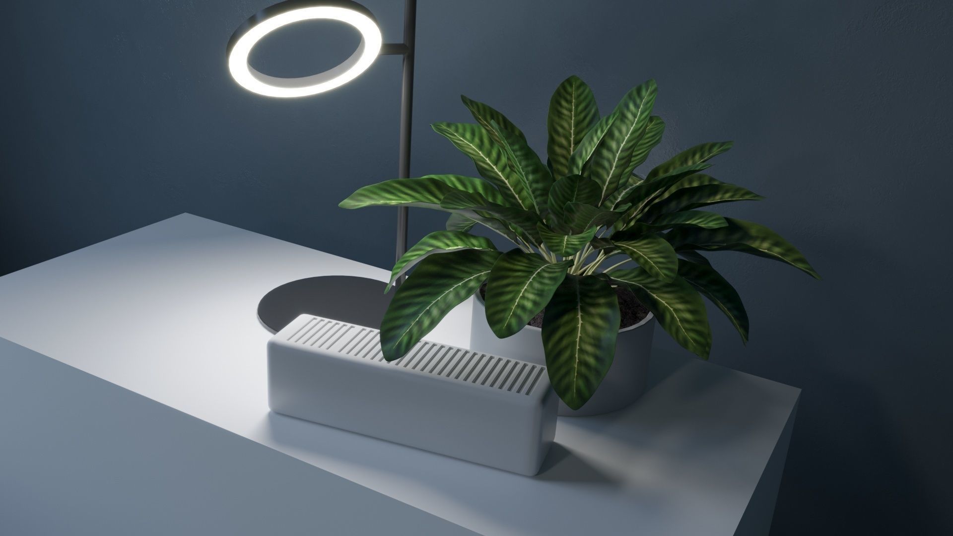 Sci-fi Interior Window to Another World 3D model_7
