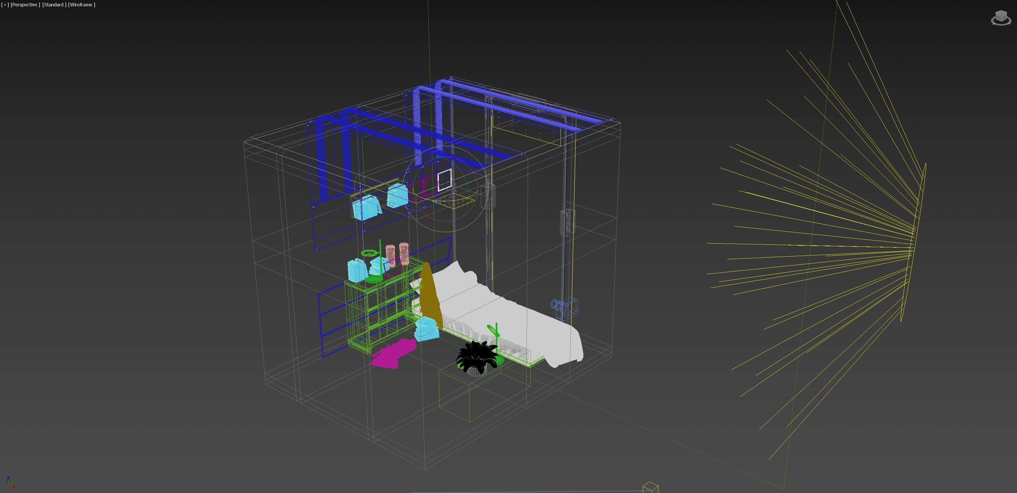 Sci-fi Interior Window to Another World 3D model_10