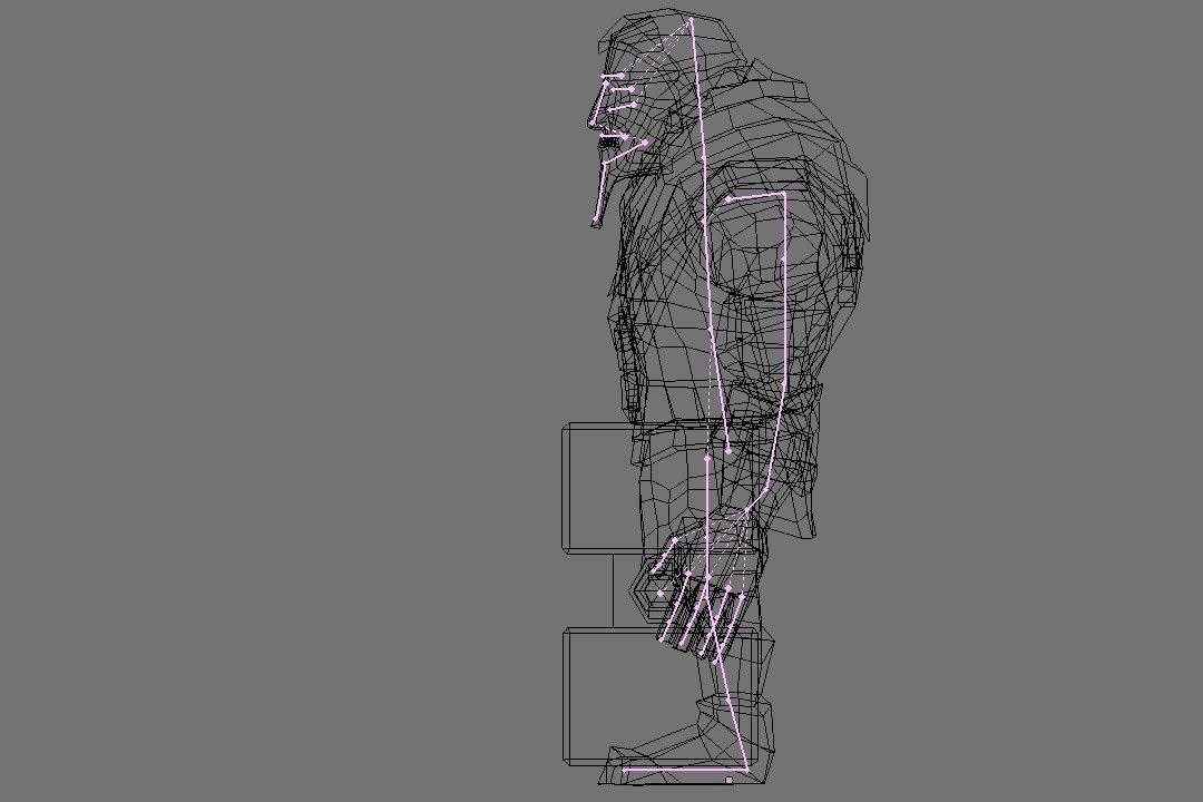 Hammerman man holding block Low-poly 3D model_15