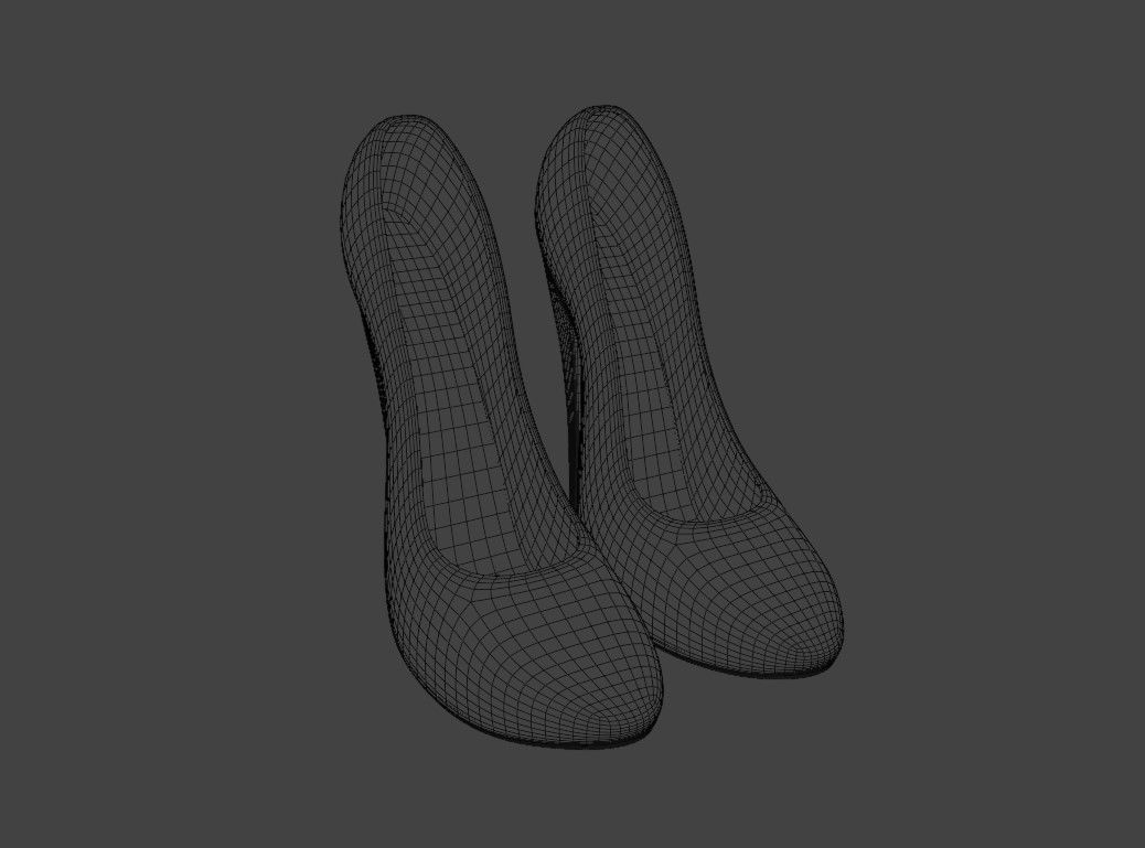 Red High Heels 3D model_10