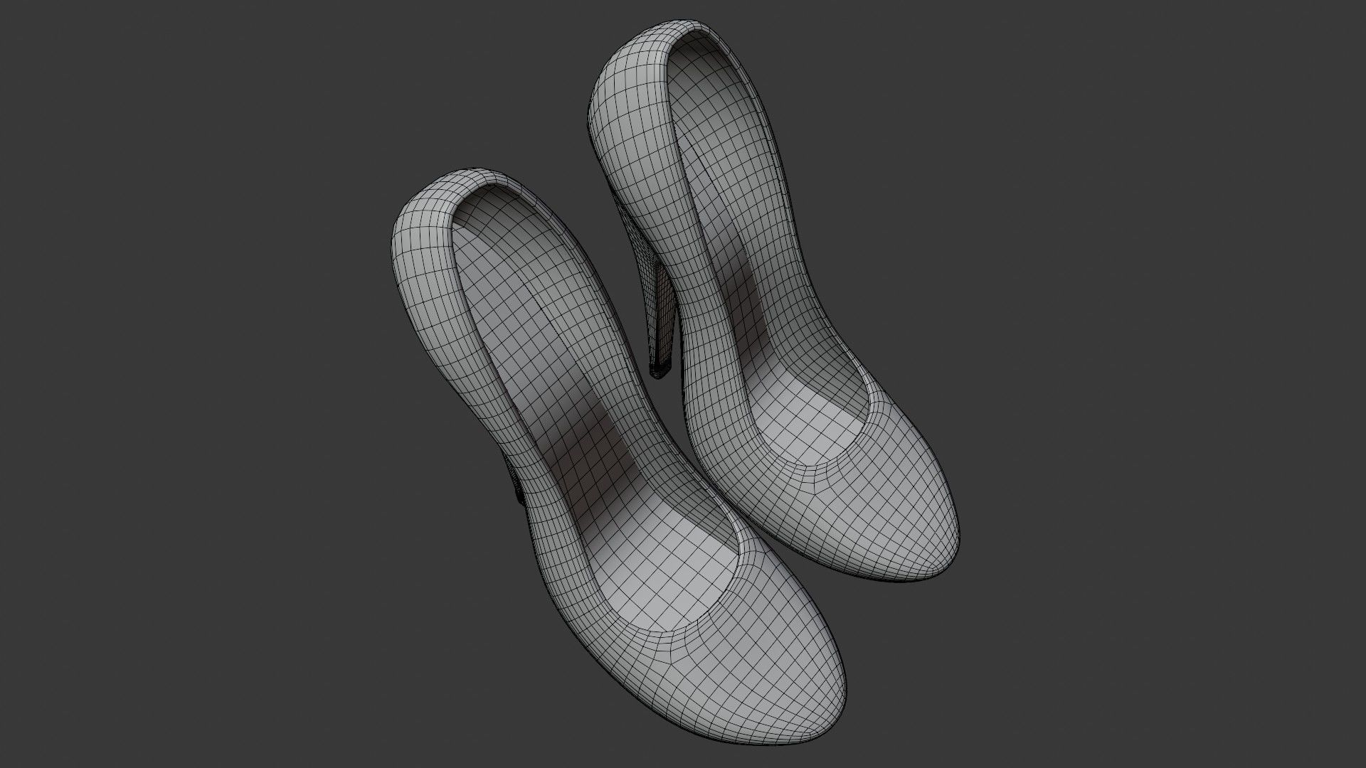 Red High Heels 3D model_8