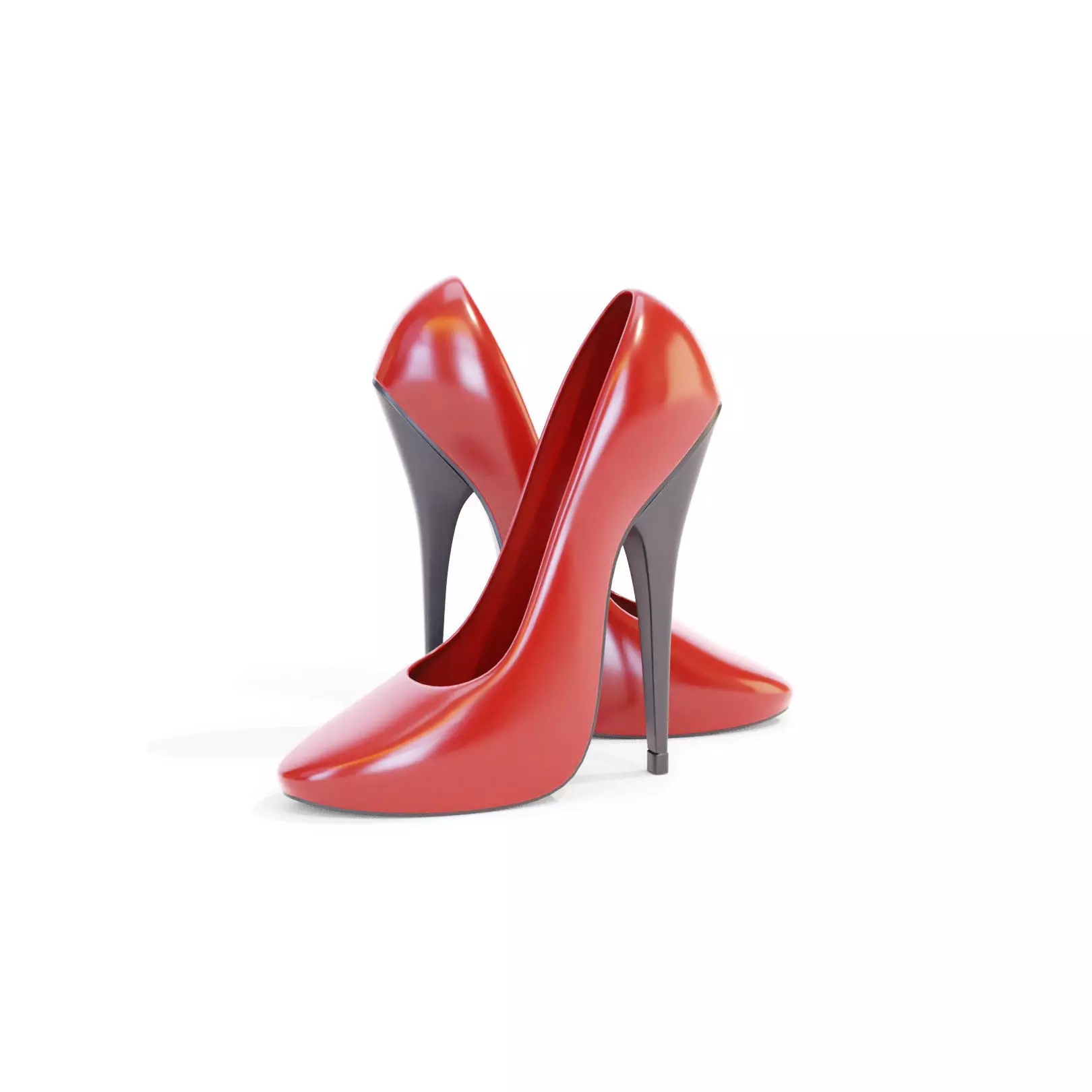 Red High Heels 3D model_0