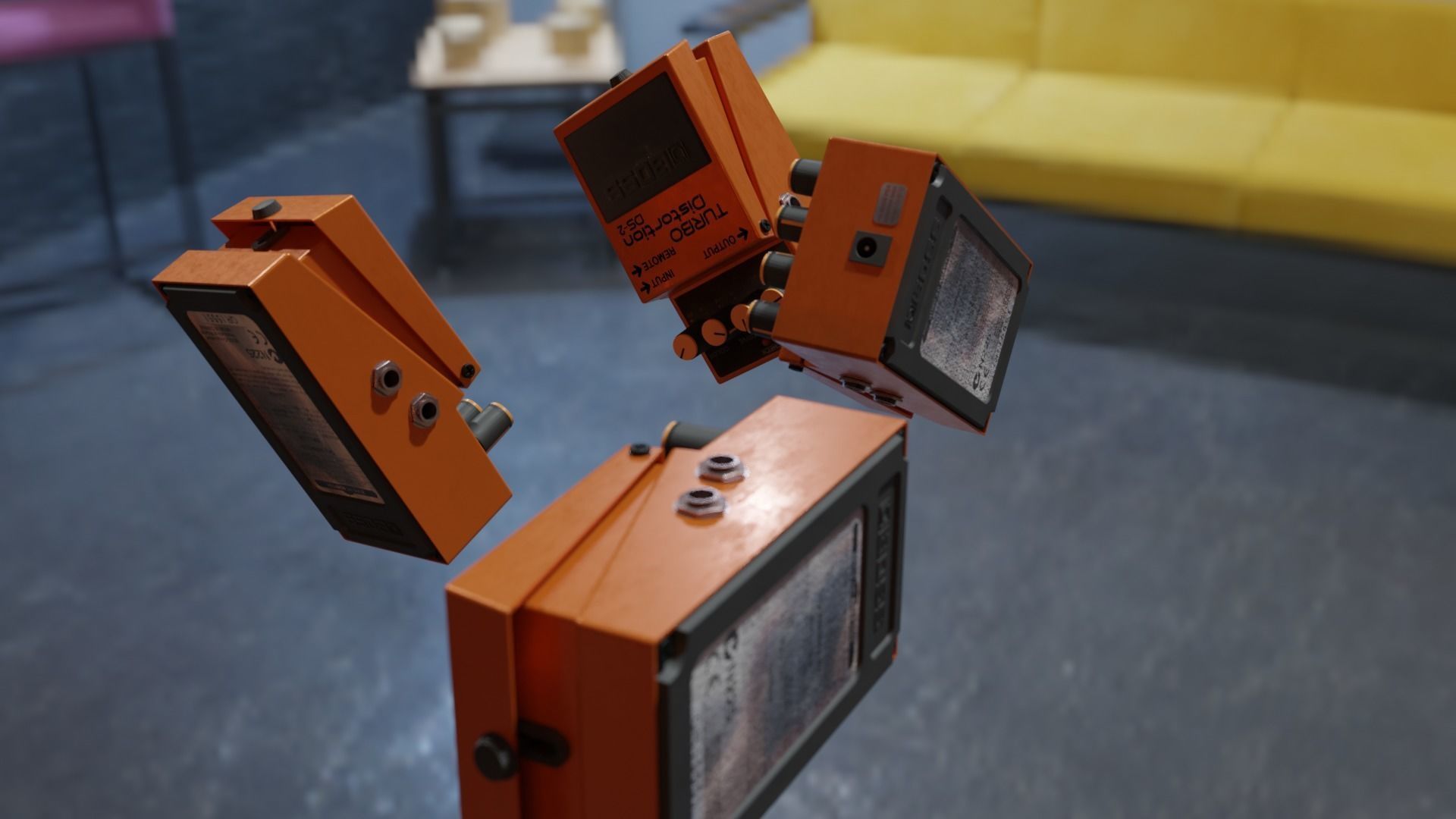 Boss DS-2 guitar Processor 3D model_10