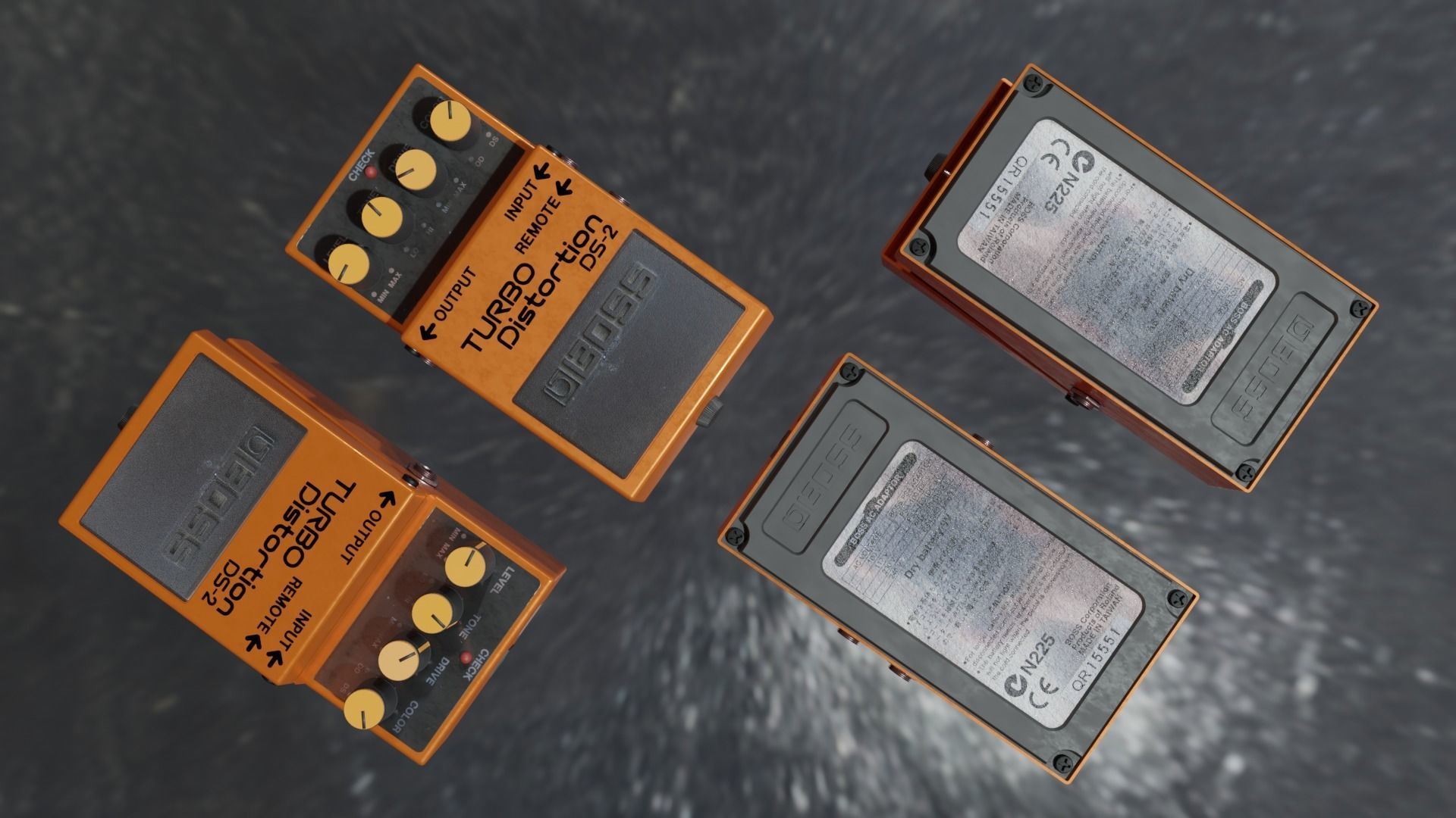 Boss DS-2 guitar Processor 3D model_5