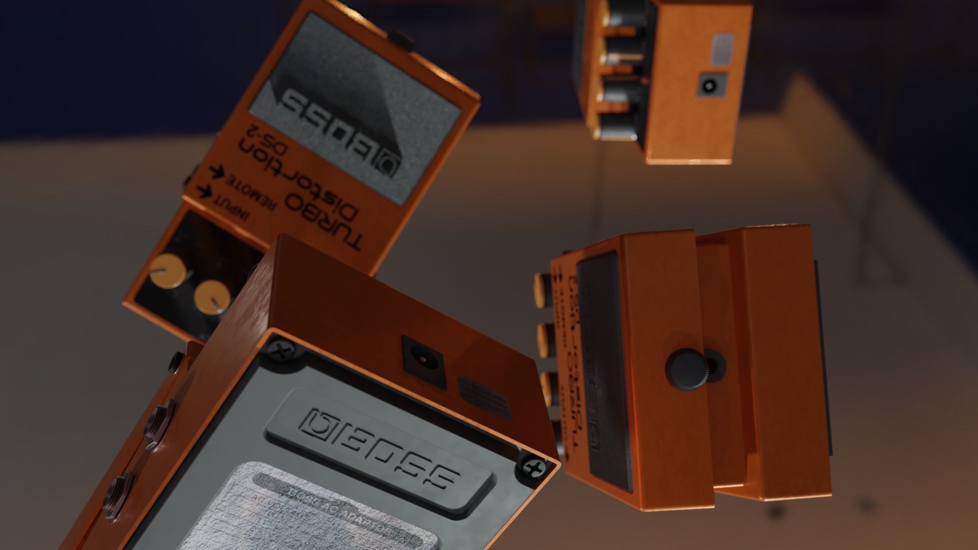 Boss DS-2 guitar Processor 3D model_11