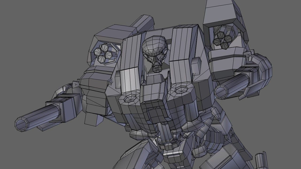 Taurus Mech Low-poly 3D model_18