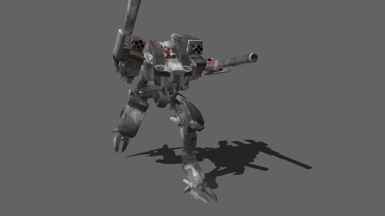 Taurus Mech Low-poly 3D model_1