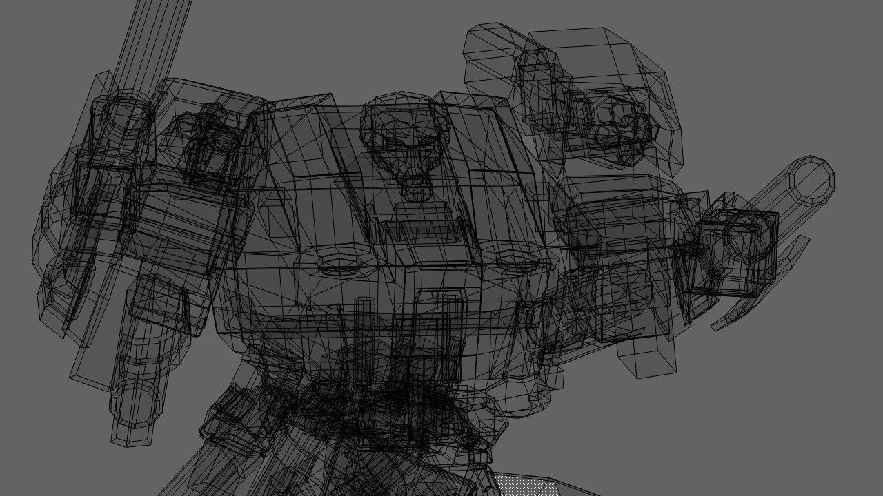 Taurus Mech Low-poly 3D model_16