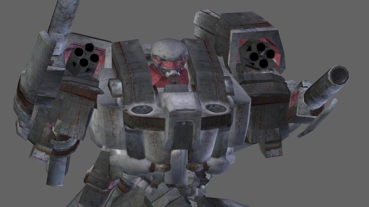 Taurus Mech Low-poly 3D model_8