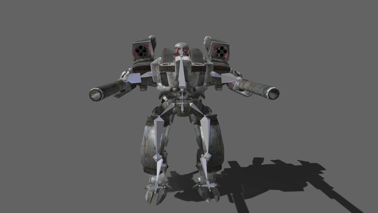 Taurus Mech Low-poly 3D model_6