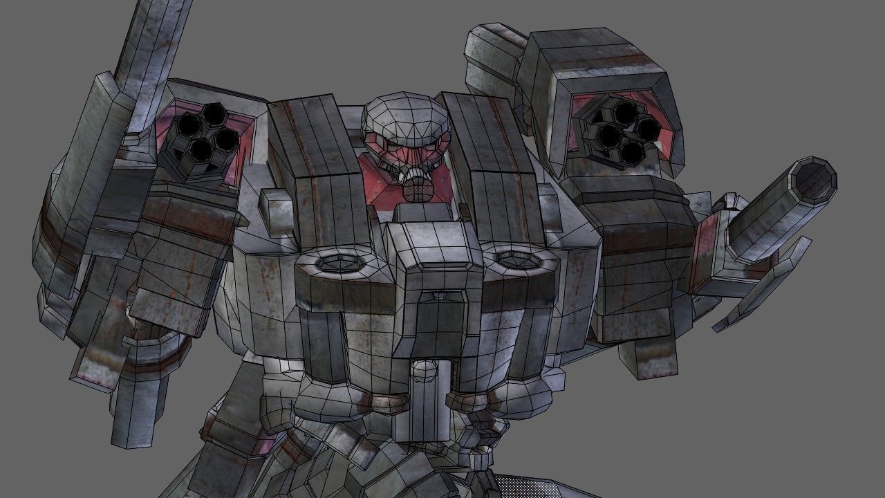 Taurus Mech Low-poly 3D model_14