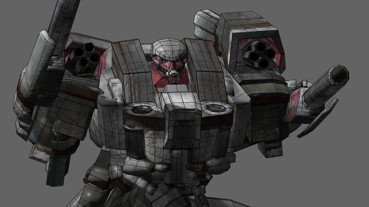 Taurus Mech Low-poly 3D model_11