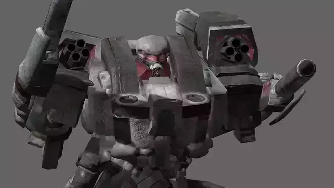 Taurus Mech Low-poly 3D model