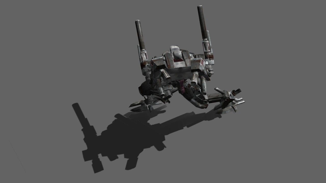 Taurus Mech Low-poly 3D model_9