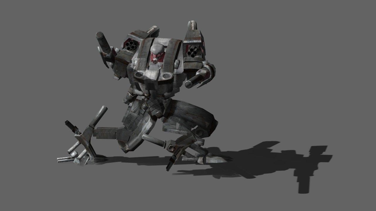 Taurus Mech Low-poly 3D model_10