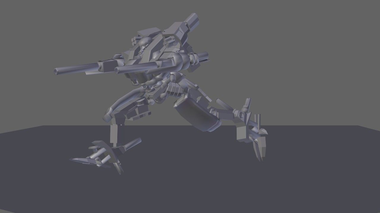 Taurus Mech Low-poly 3D model_19