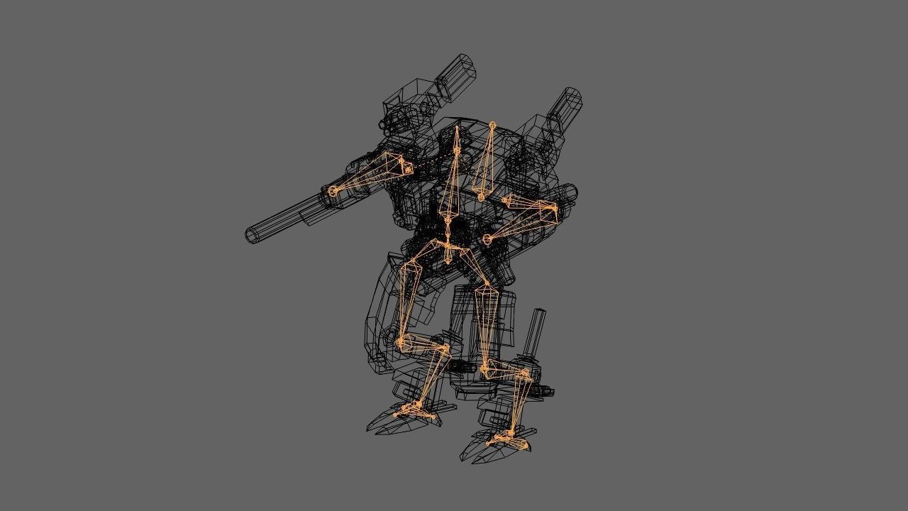 Taurus Mech Low-poly 3D model_3