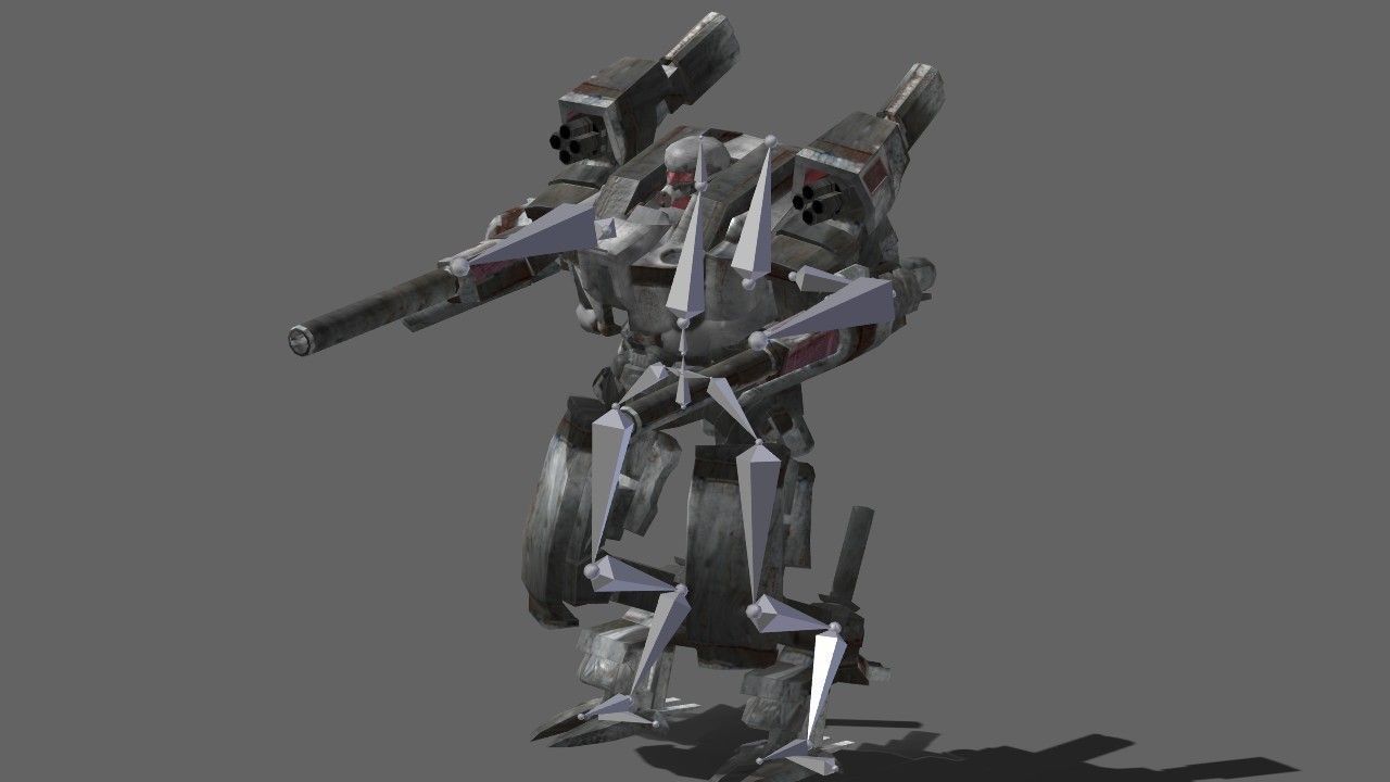 Taurus Mech Low-poly 3D model_4