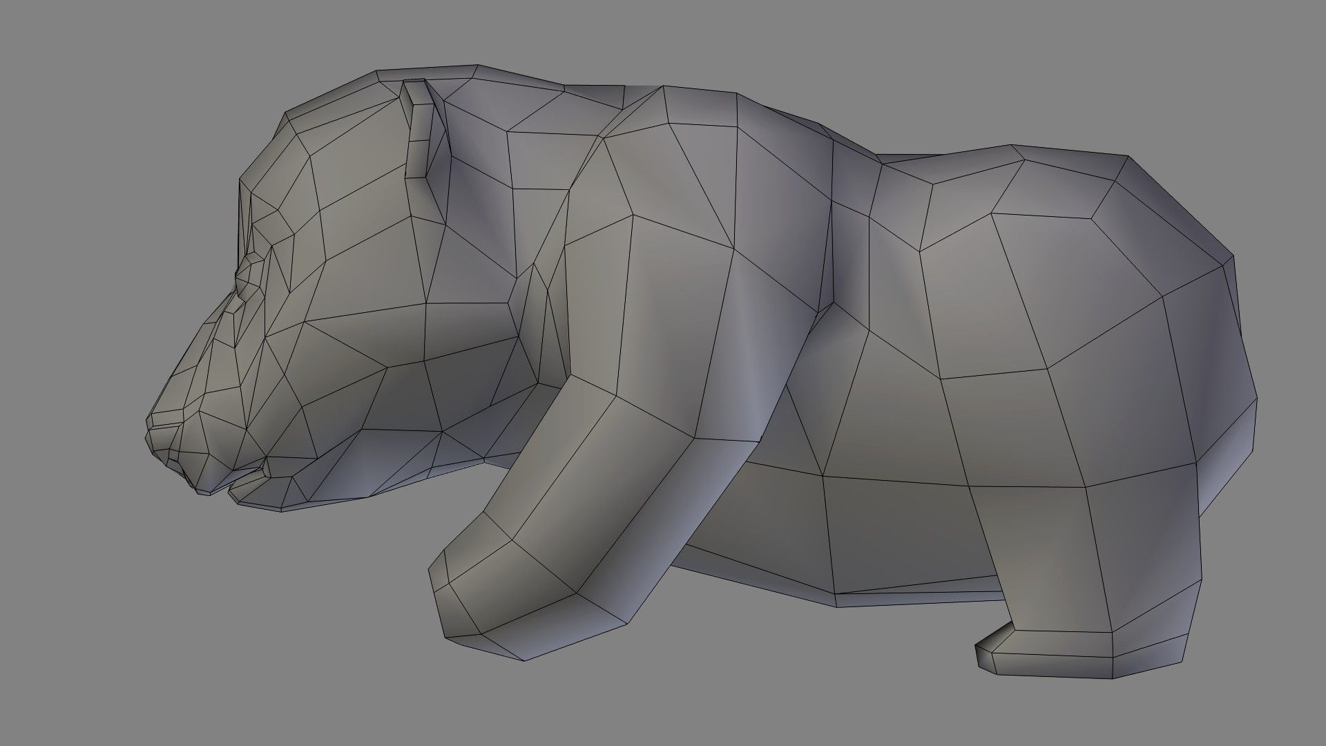 BabyPanda panda bear Low-poly 3D model_14