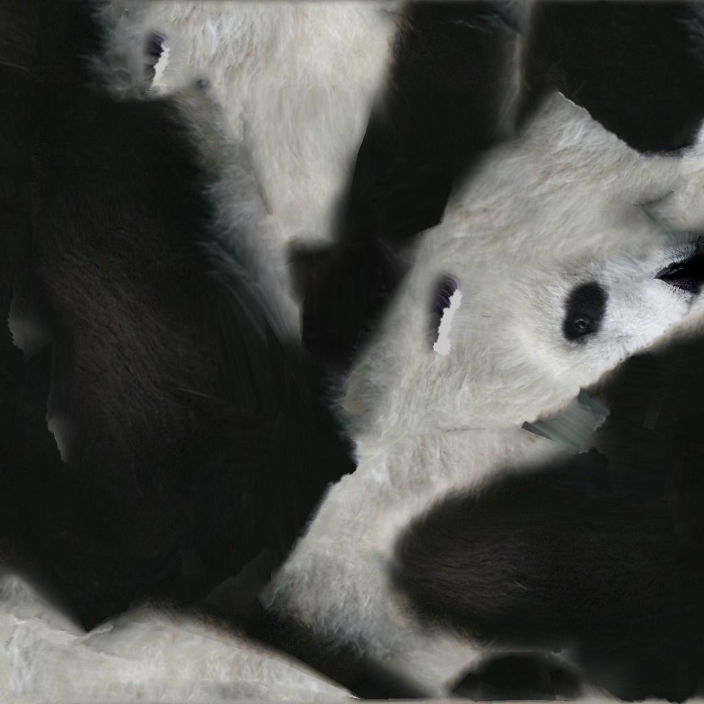 BabyPanda panda bear Low-poly 3D model_11