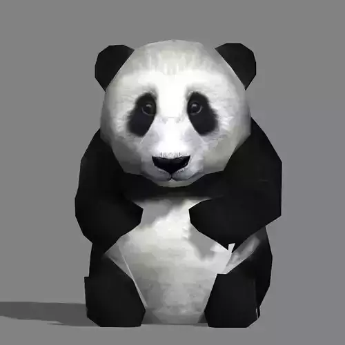 BabyPanda panda bear Low-poly 3D model