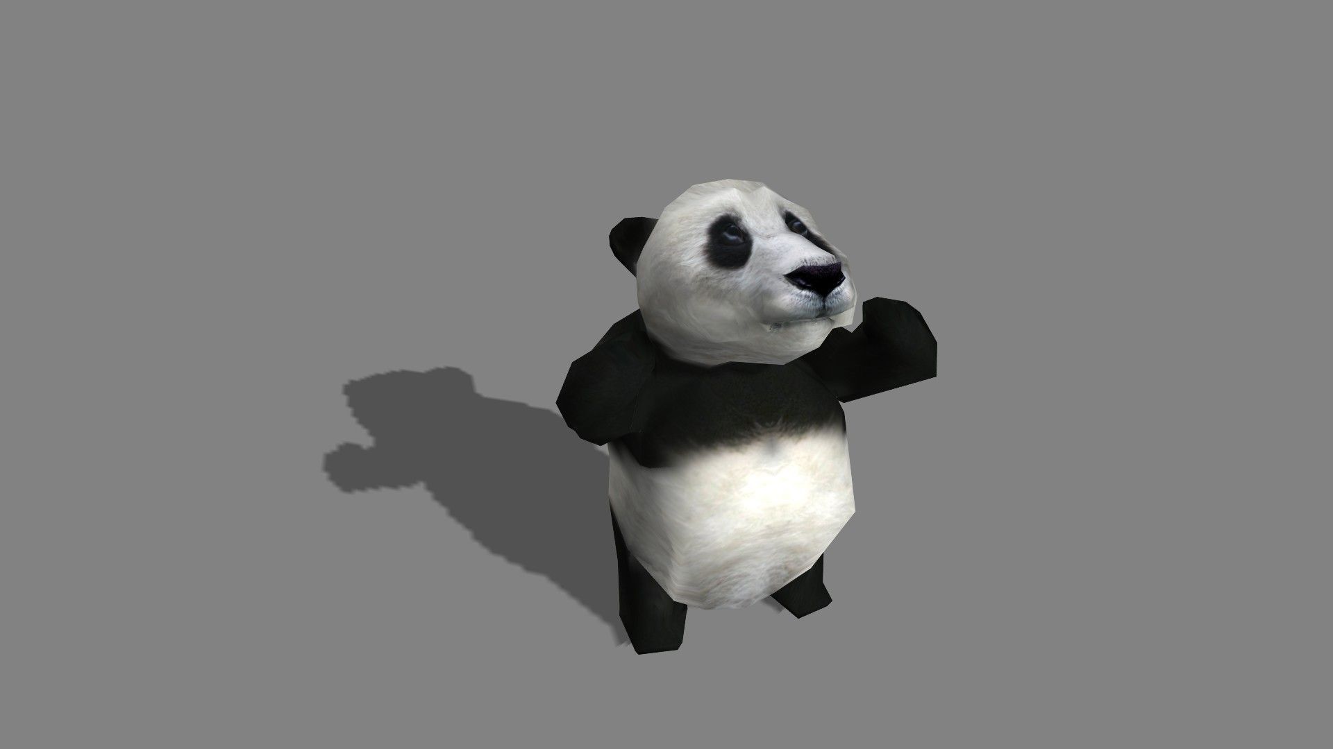 BabyPanda panda bear Low-poly 3D model_10