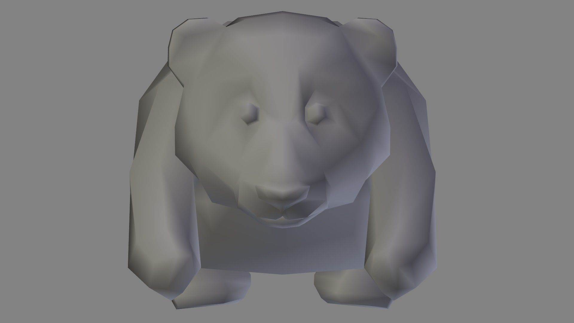 BabyPanda panda bear Low-poly 3D model_13
