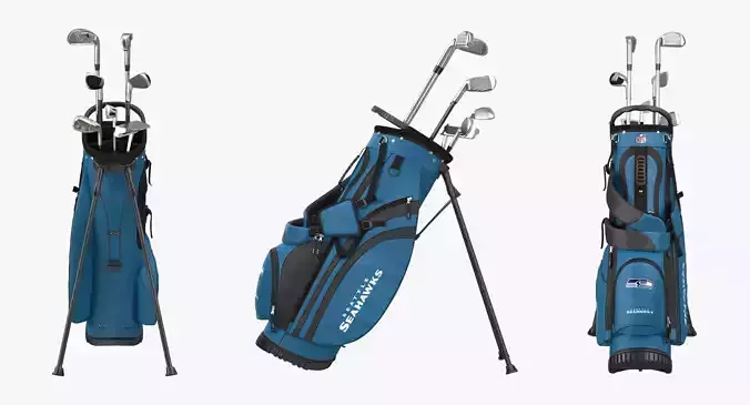 Golf Bag Seahawks with Clubs