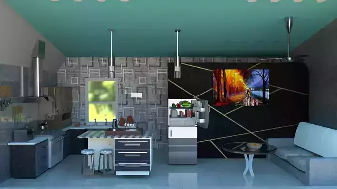 Kitchen Interior 3D model