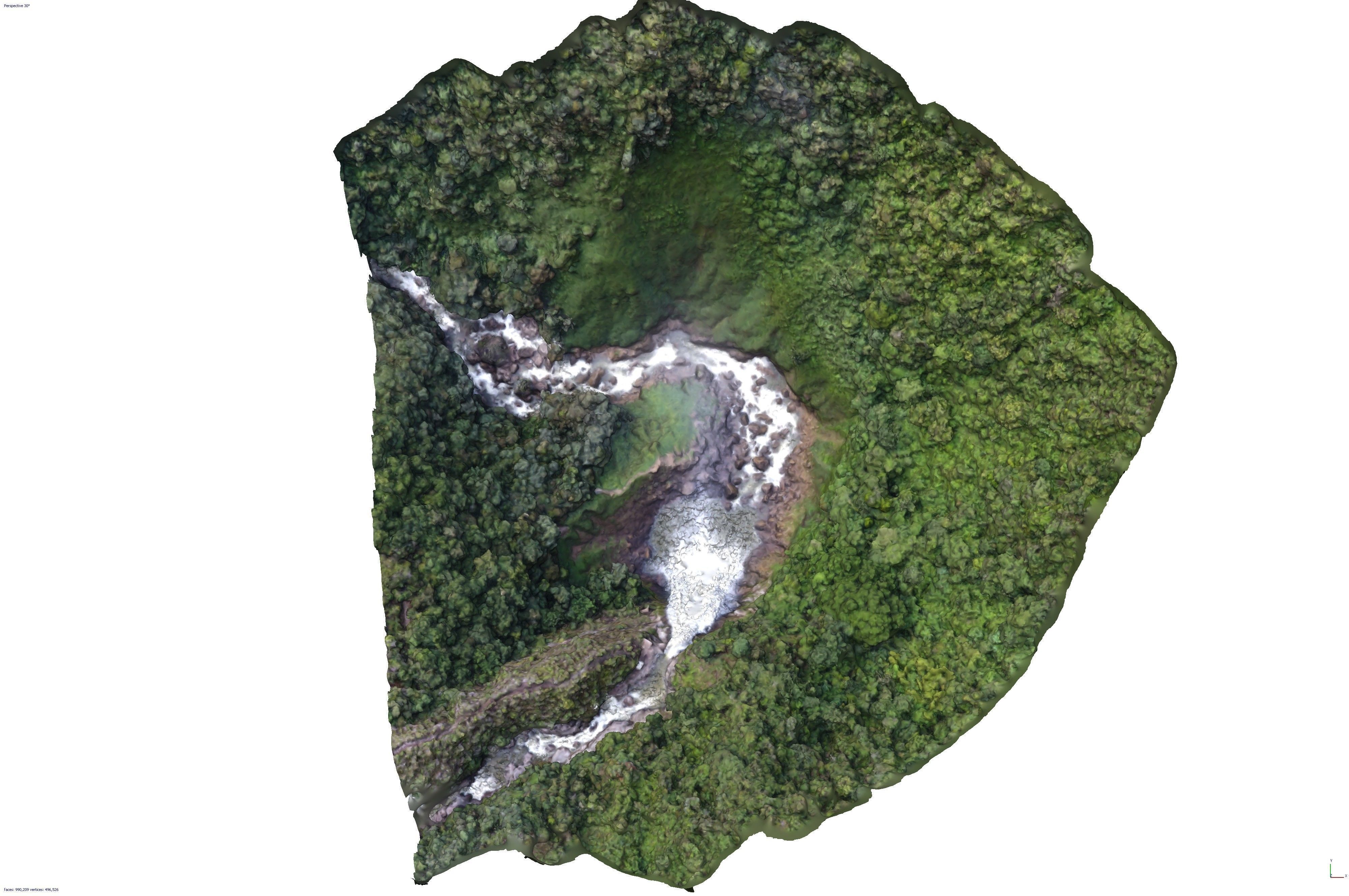 Cascada Salto del Buey - Buey falls Low-poly 3D model_10