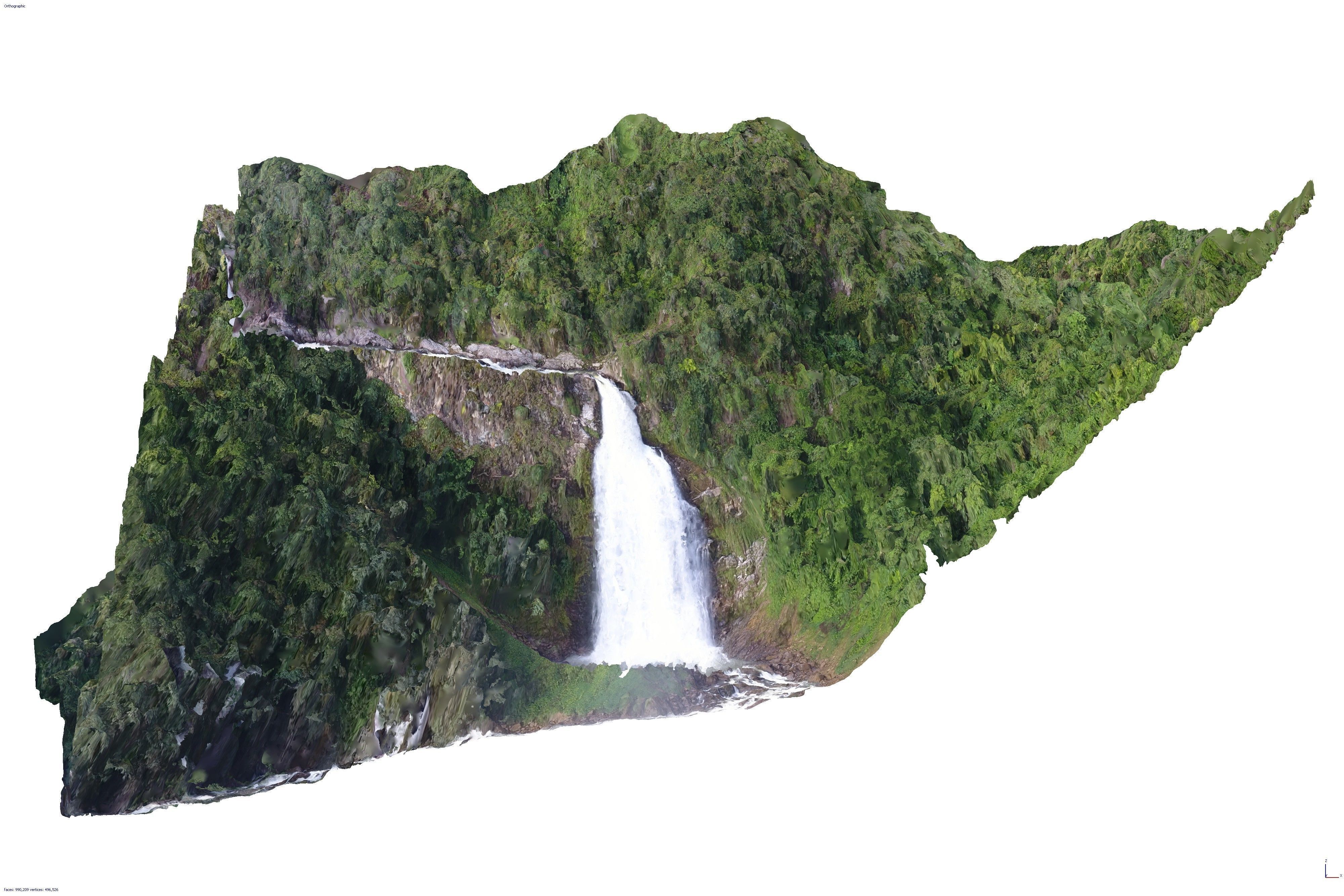 Cascada Salto del Buey - Buey falls Low-poly 3D model_4