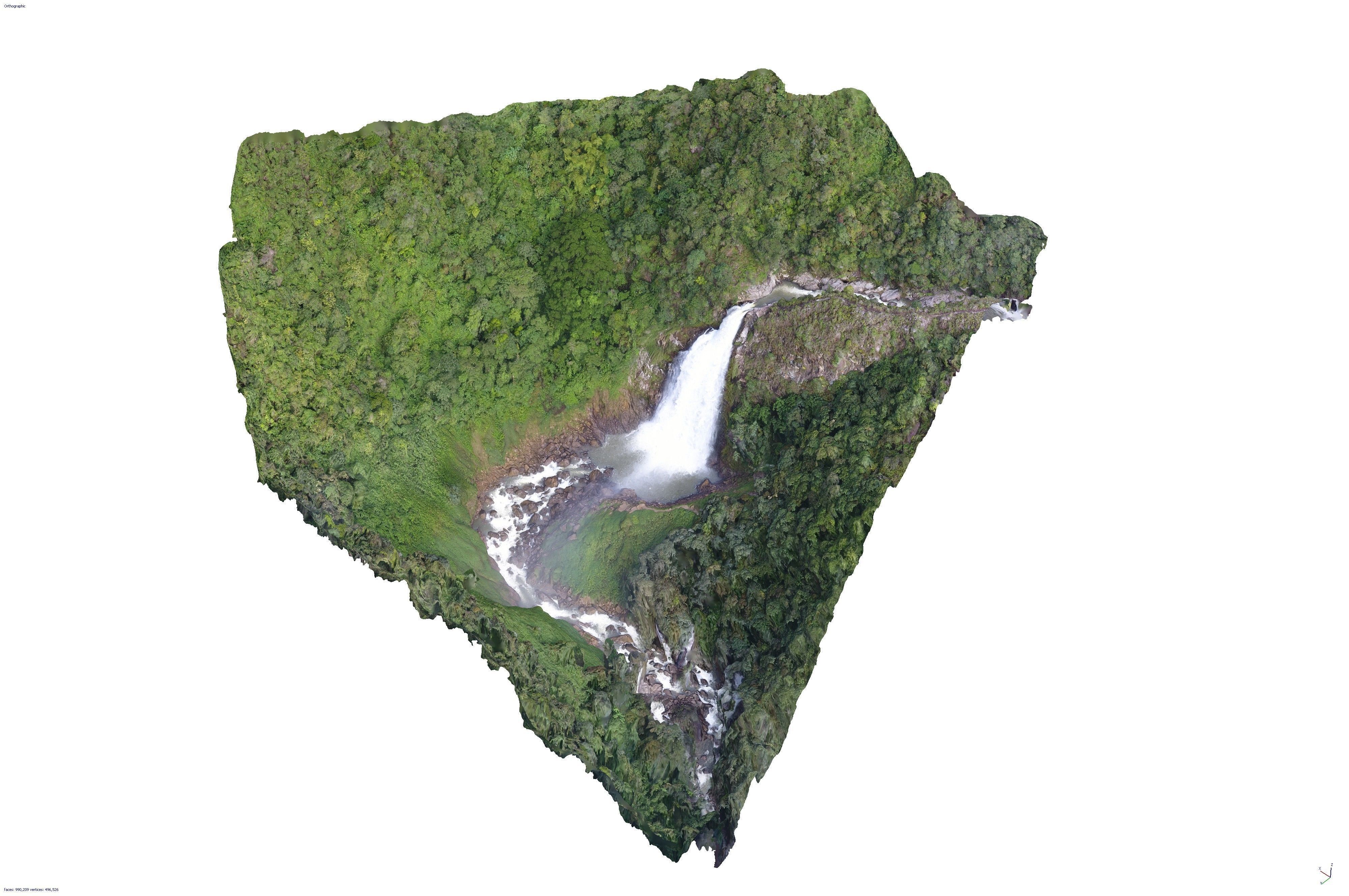 Cascada Salto del Buey - Buey falls Low-poly 3D model_5