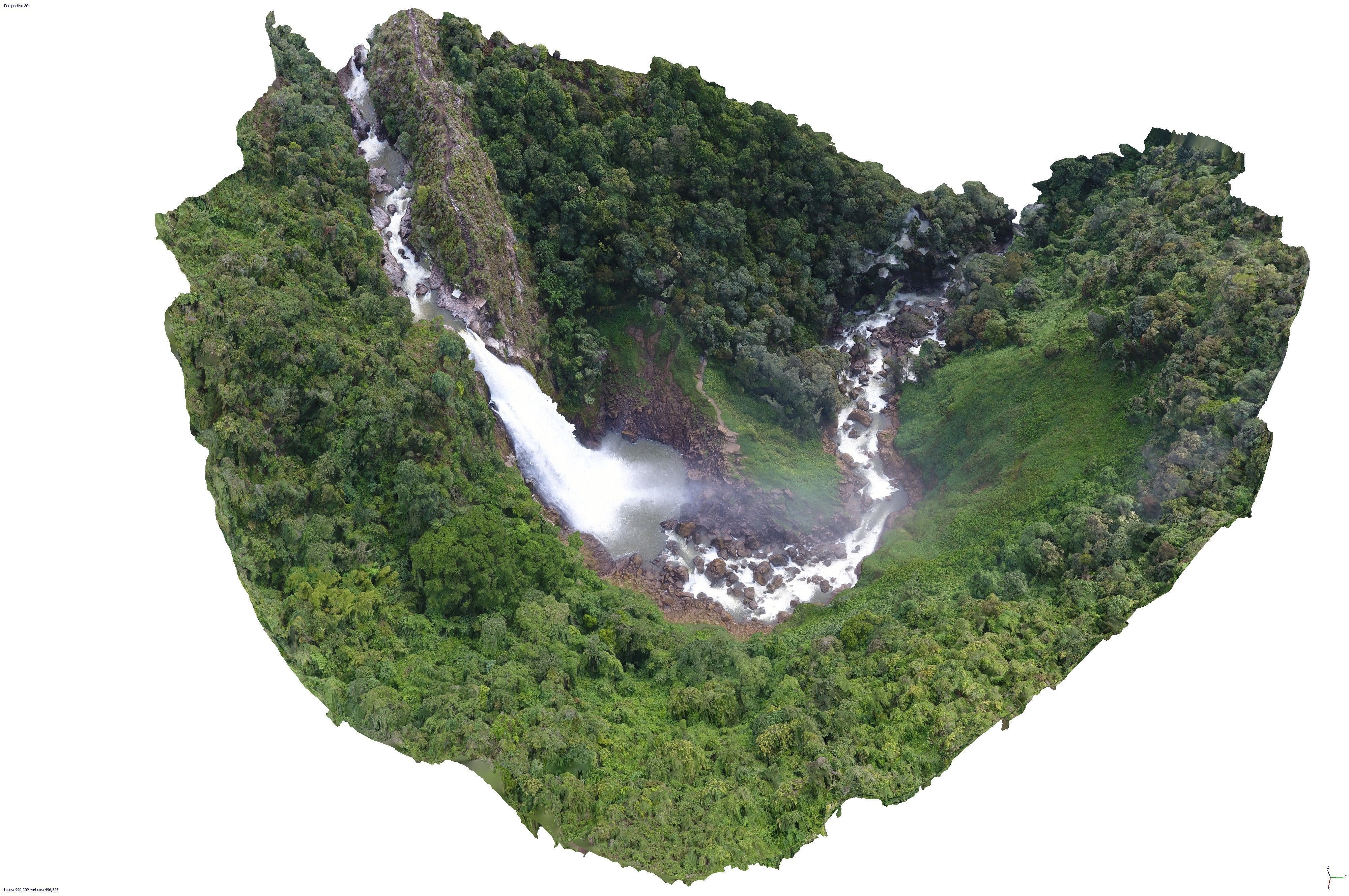 Cascada Salto del Buey - Buey falls Low-poly 3D model_14