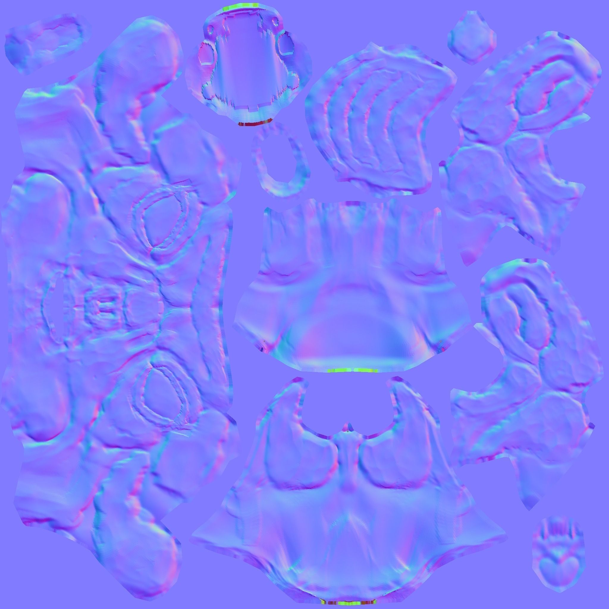 AlienHead bust of alien head Low-poly 3D model_13