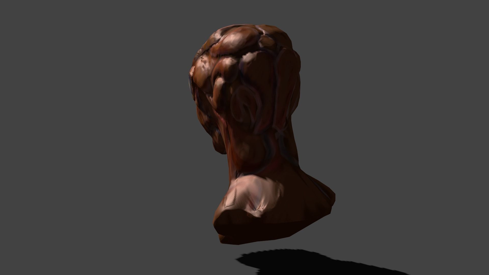 AlienHead bust of alien head Low-poly 3D model_7
