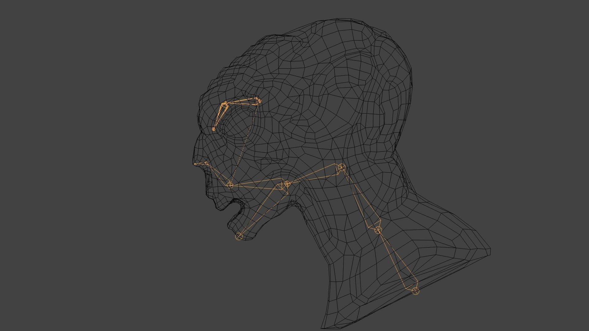 AlienHead bust of alien head Low-poly 3D model_8