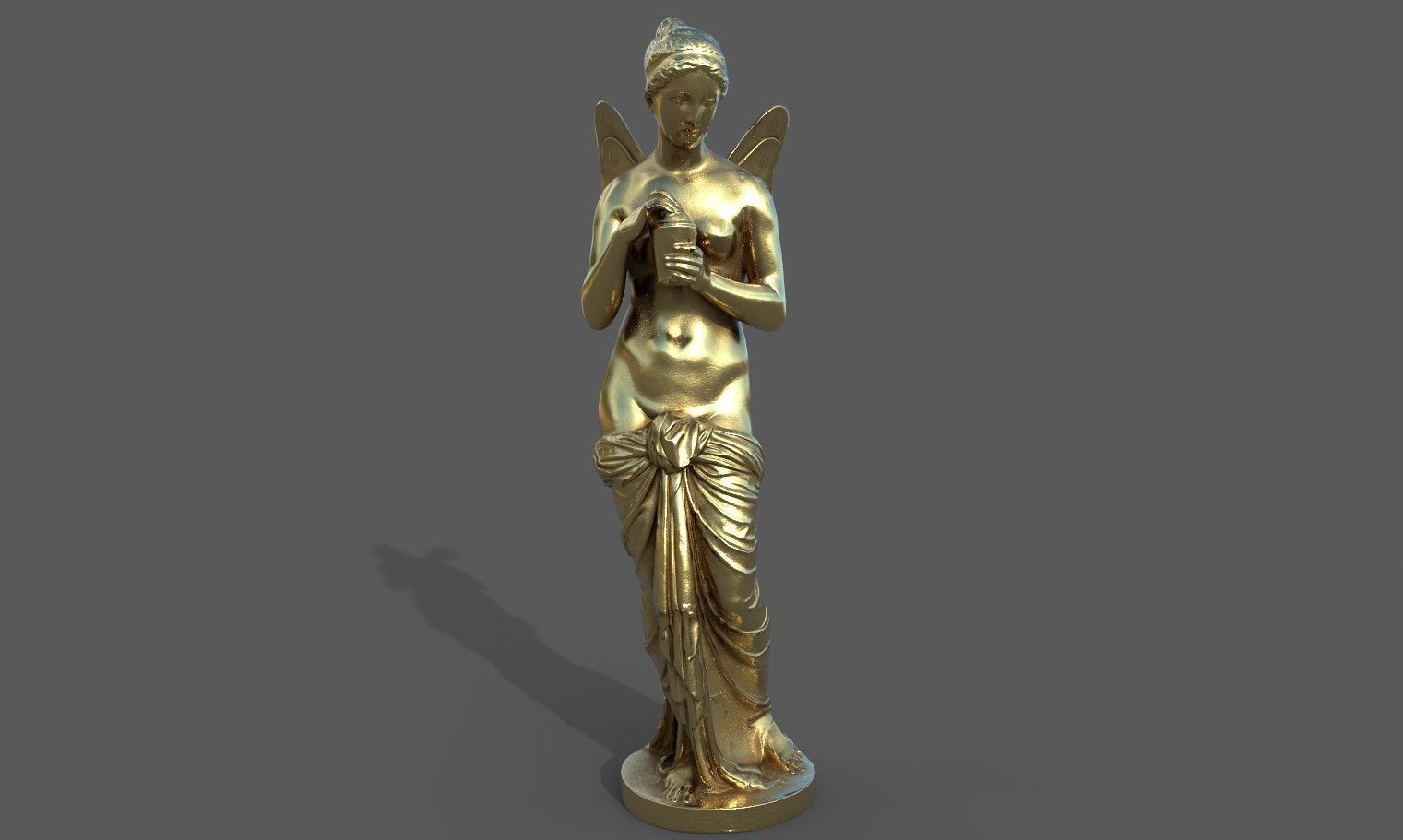 Statue of Psyche  Low-poly 3D model_17