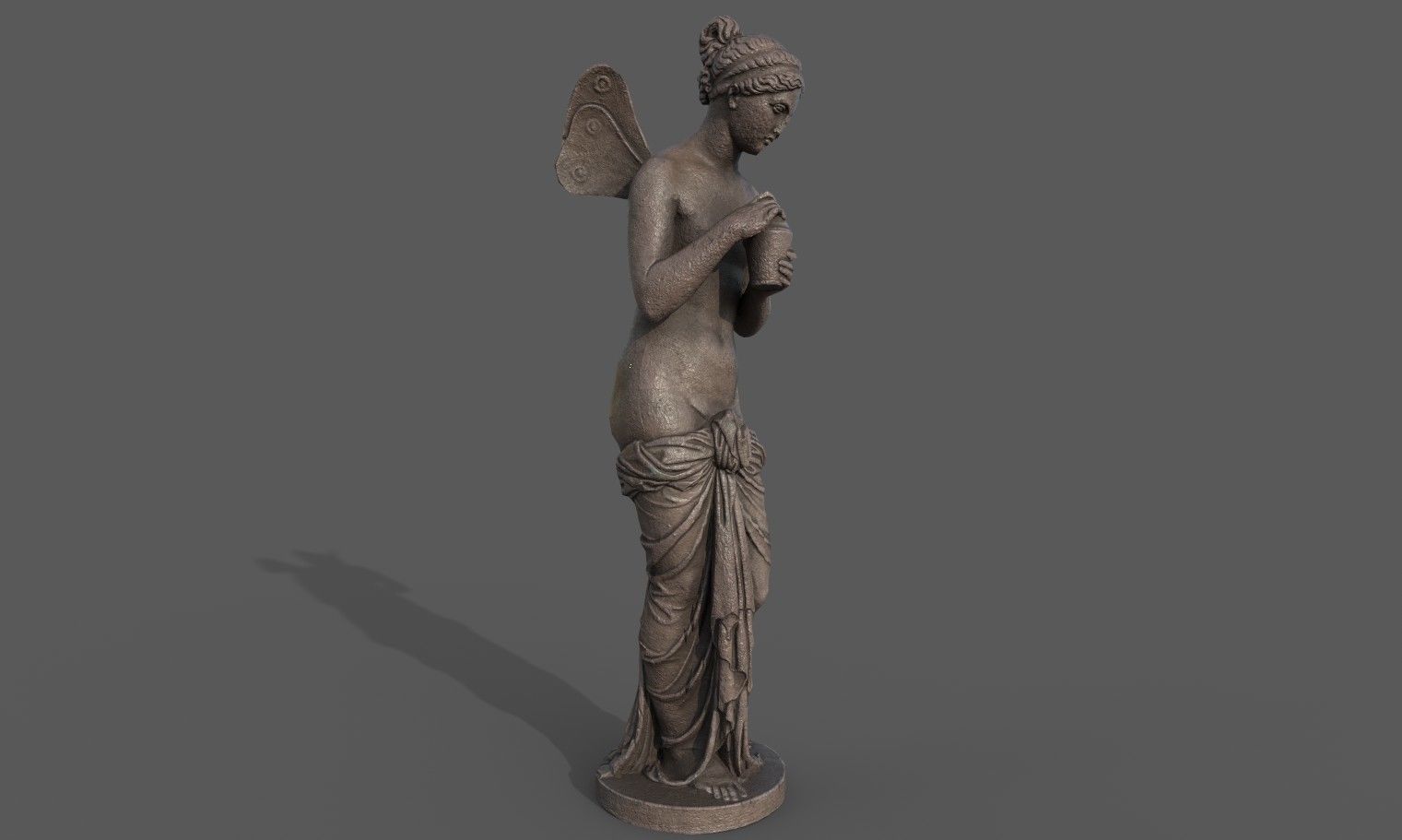 Statue of Psyche  Low-poly 3D model_4