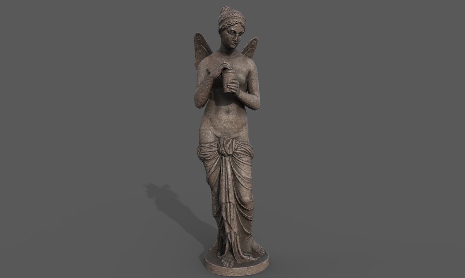 Statue of Psyche  Low-poly 3D model_2