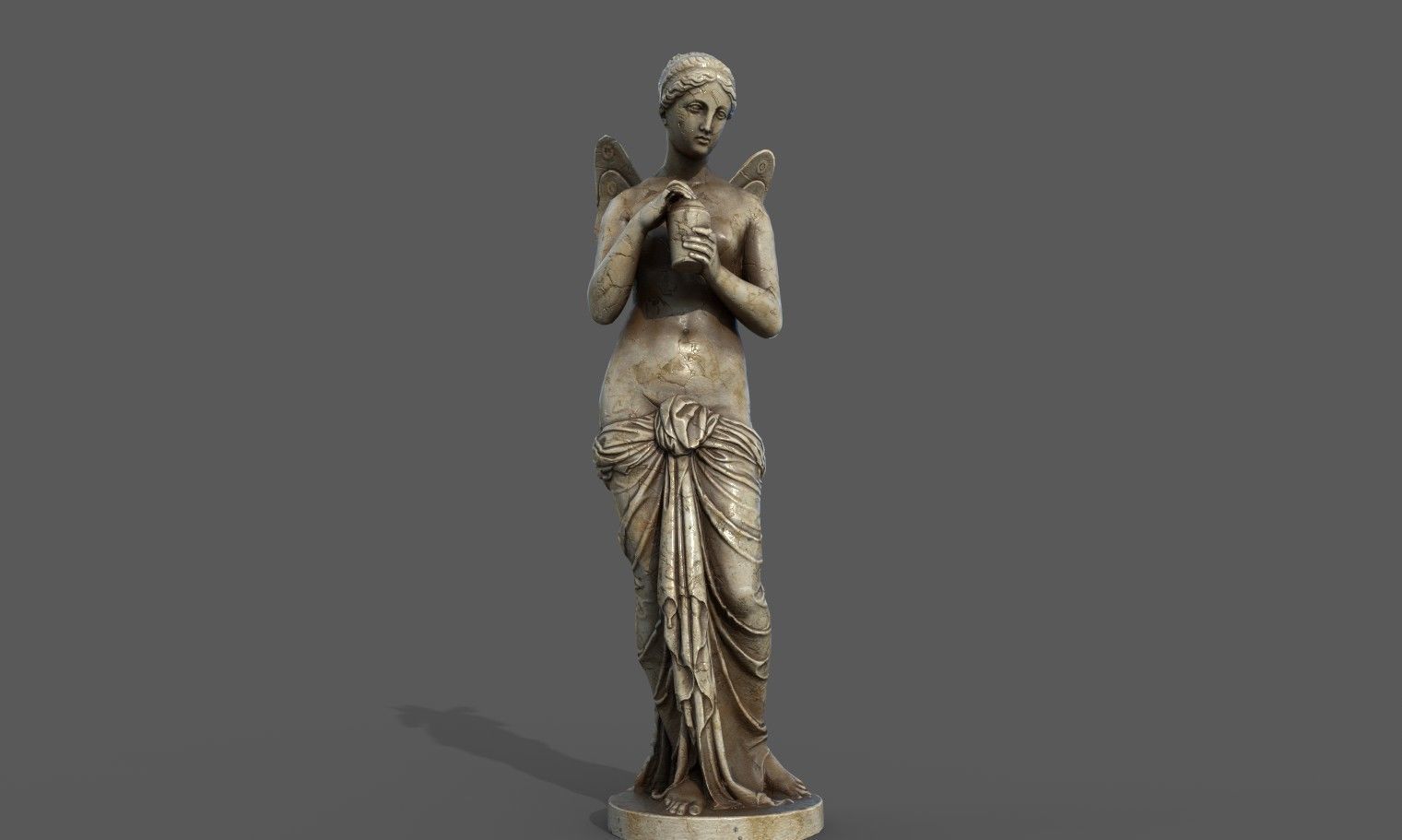 Statue of Psyche  Low-poly 3D model_9