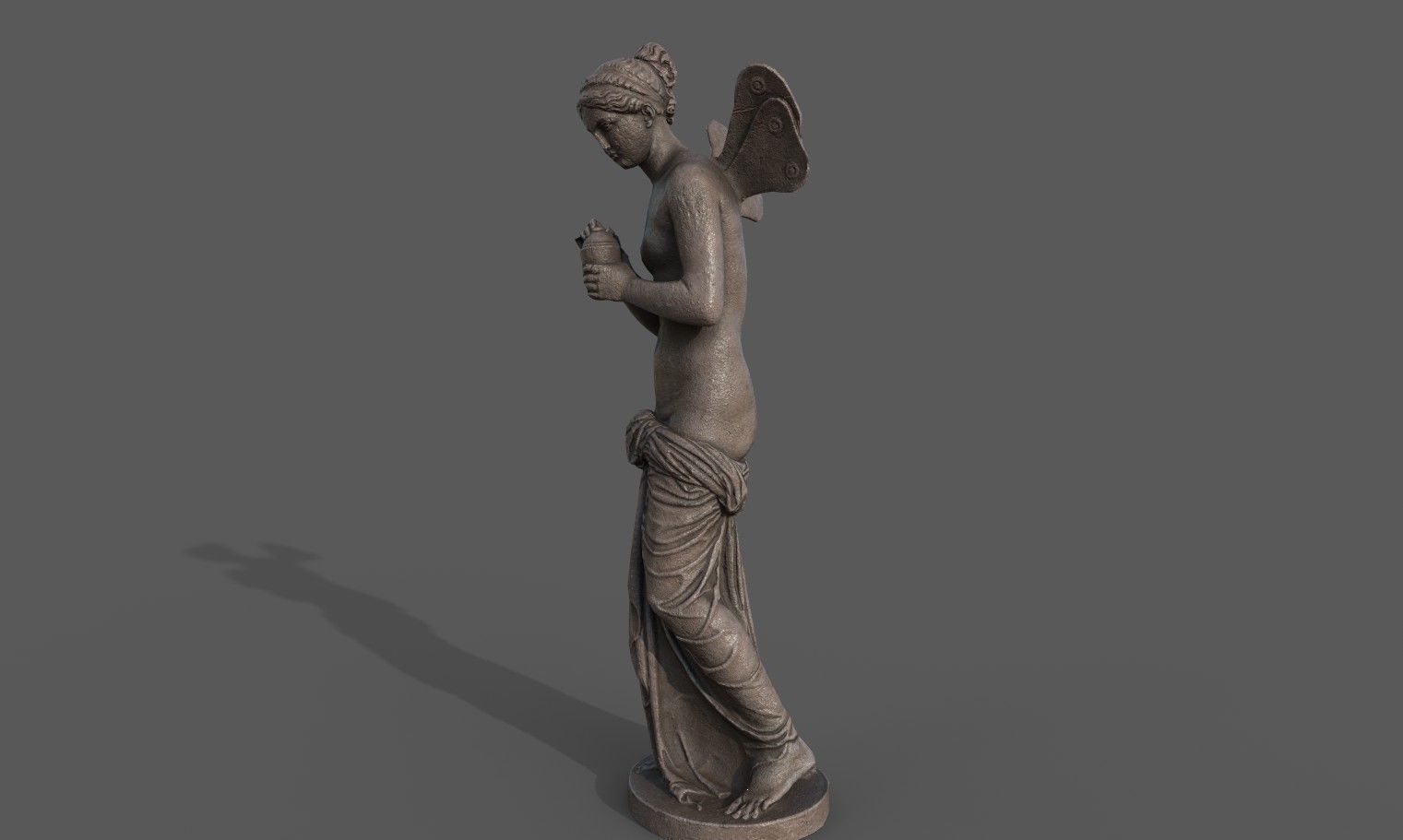 Statue of Psyche  Low-poly 3D model_6