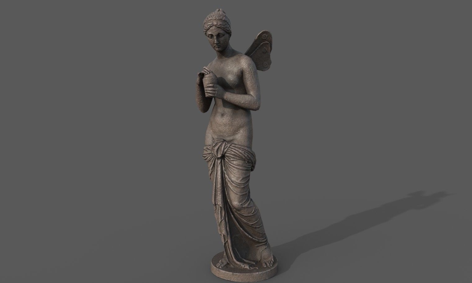 Statue of Psyche  Low-poly 3D model_1