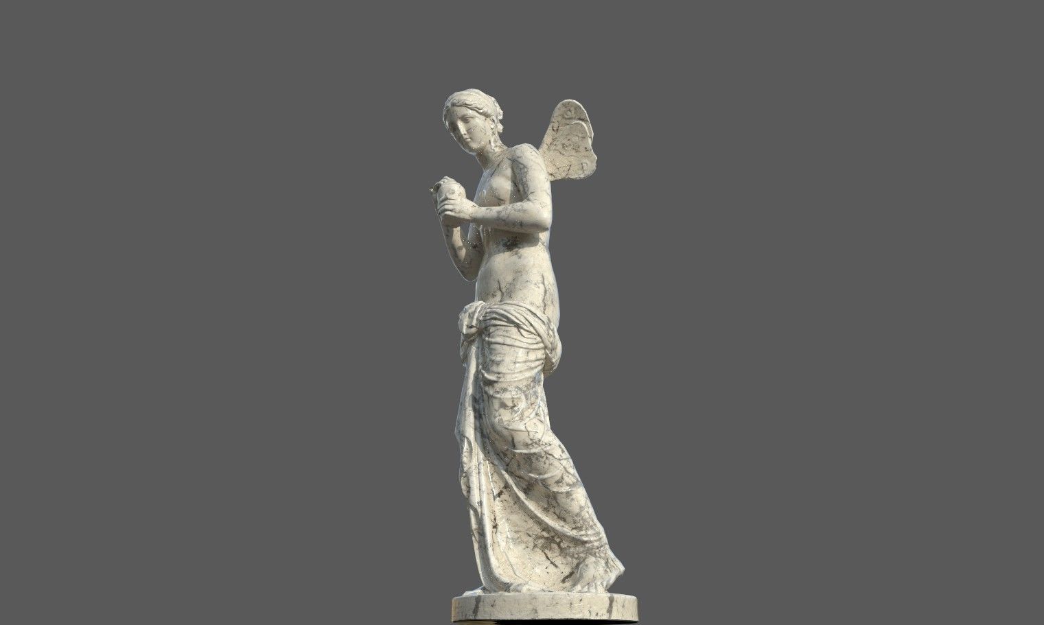Statue of Psyche  Low-poly 3D model_12