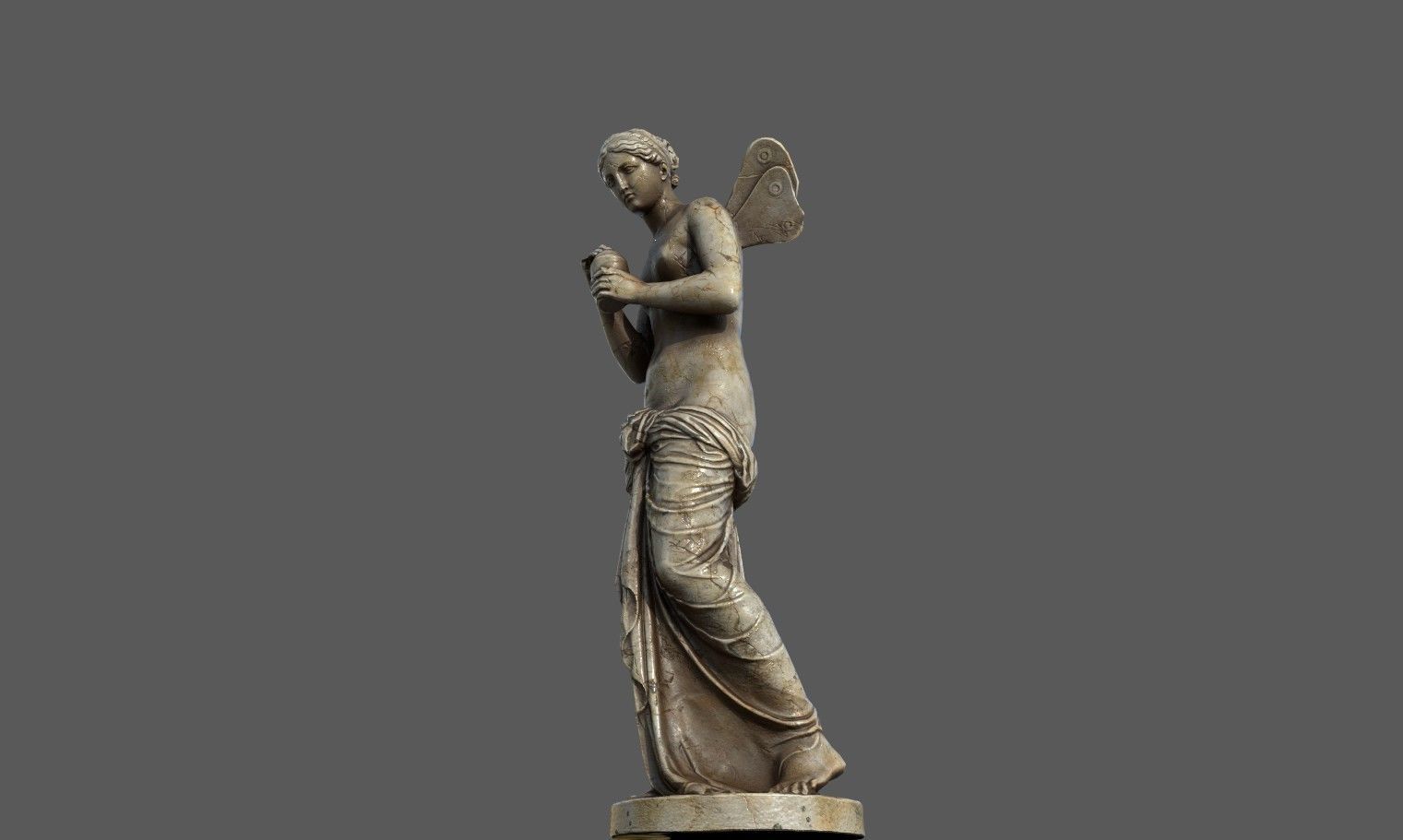 Statue of Psyche  Low-poly 3D model_11