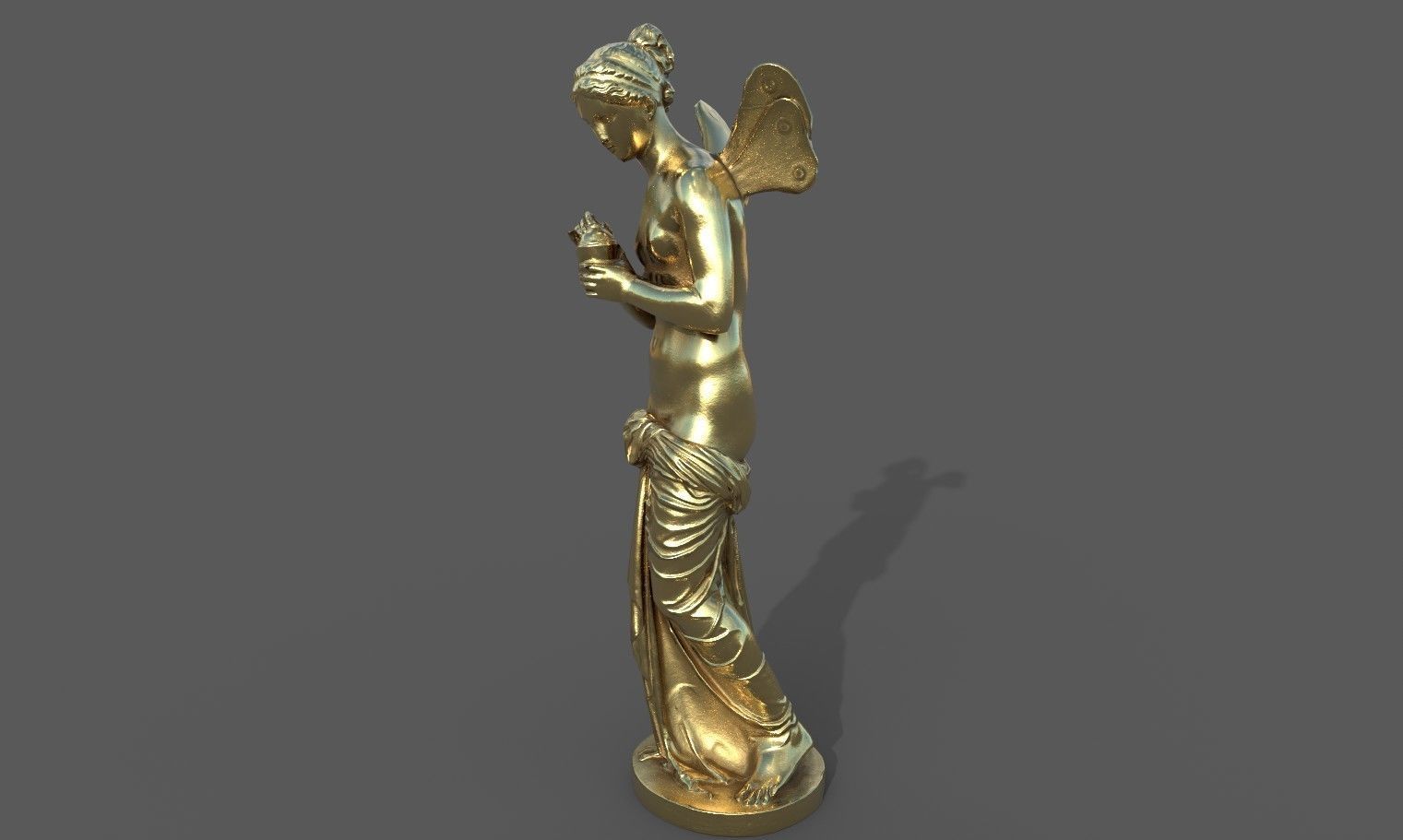 Statue of Psyche  Low-poly 3D model_19