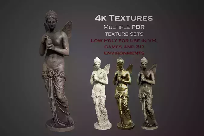 Statue of Psyche  Low-poly 3D model
