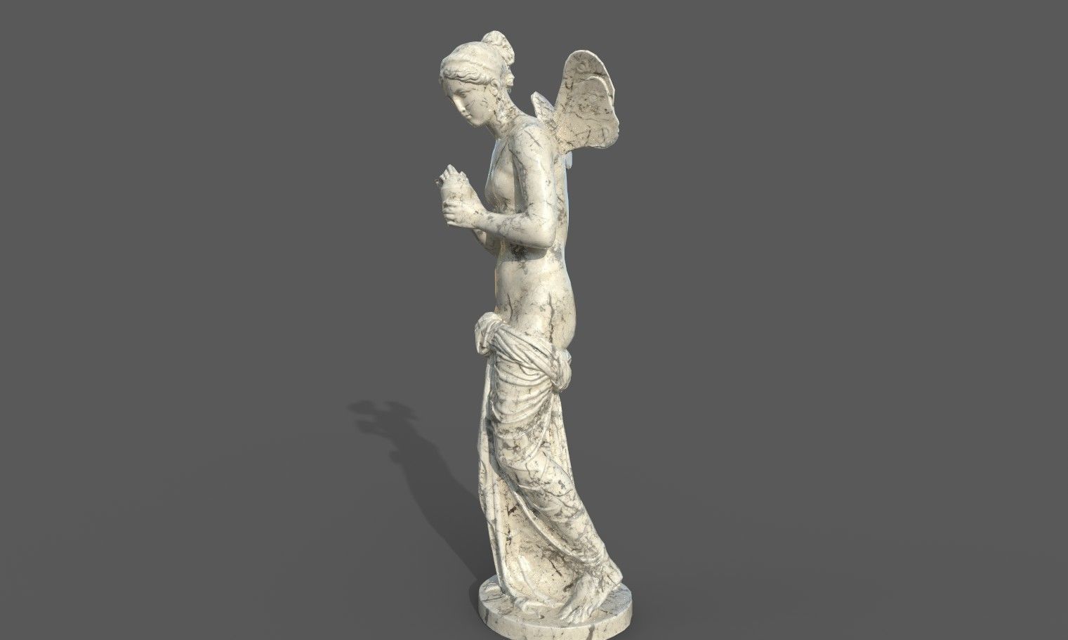 Statue of Psyche  Low-poly 3D model_13