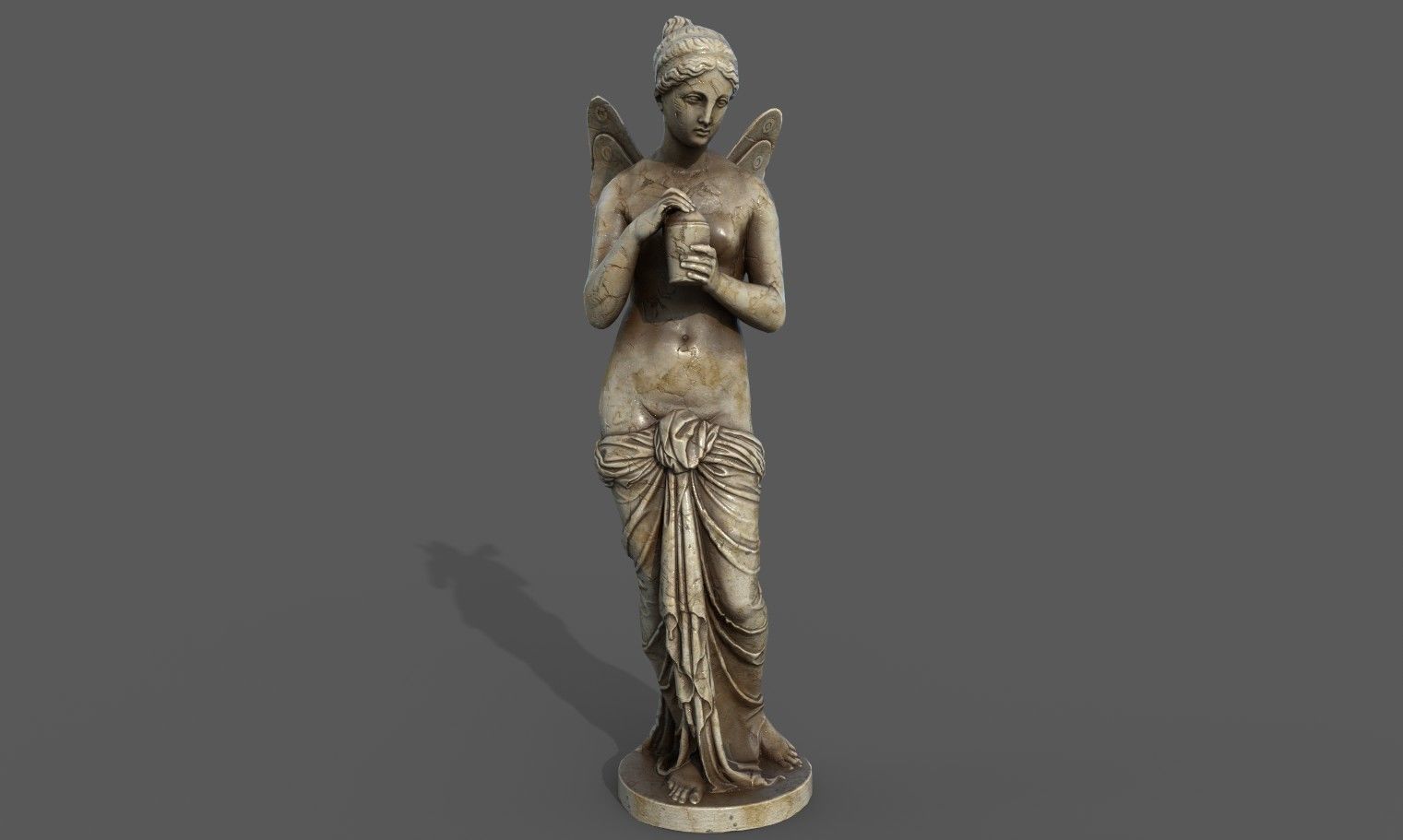 Statue of Psyche  Low-poly 3D model_7