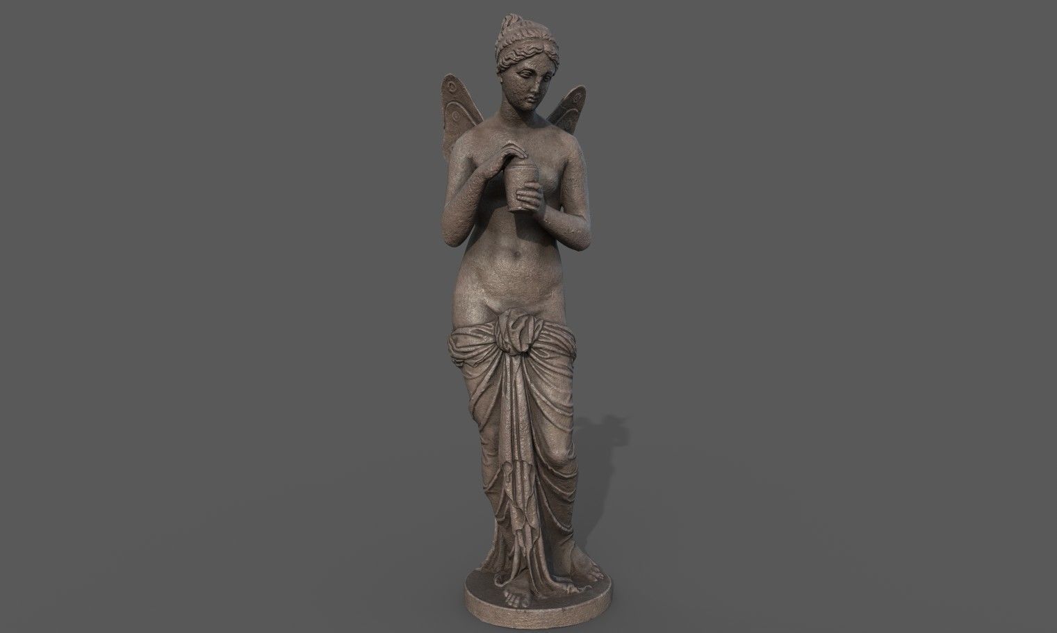 Statue of Psyche  Low-poly 3D model_3