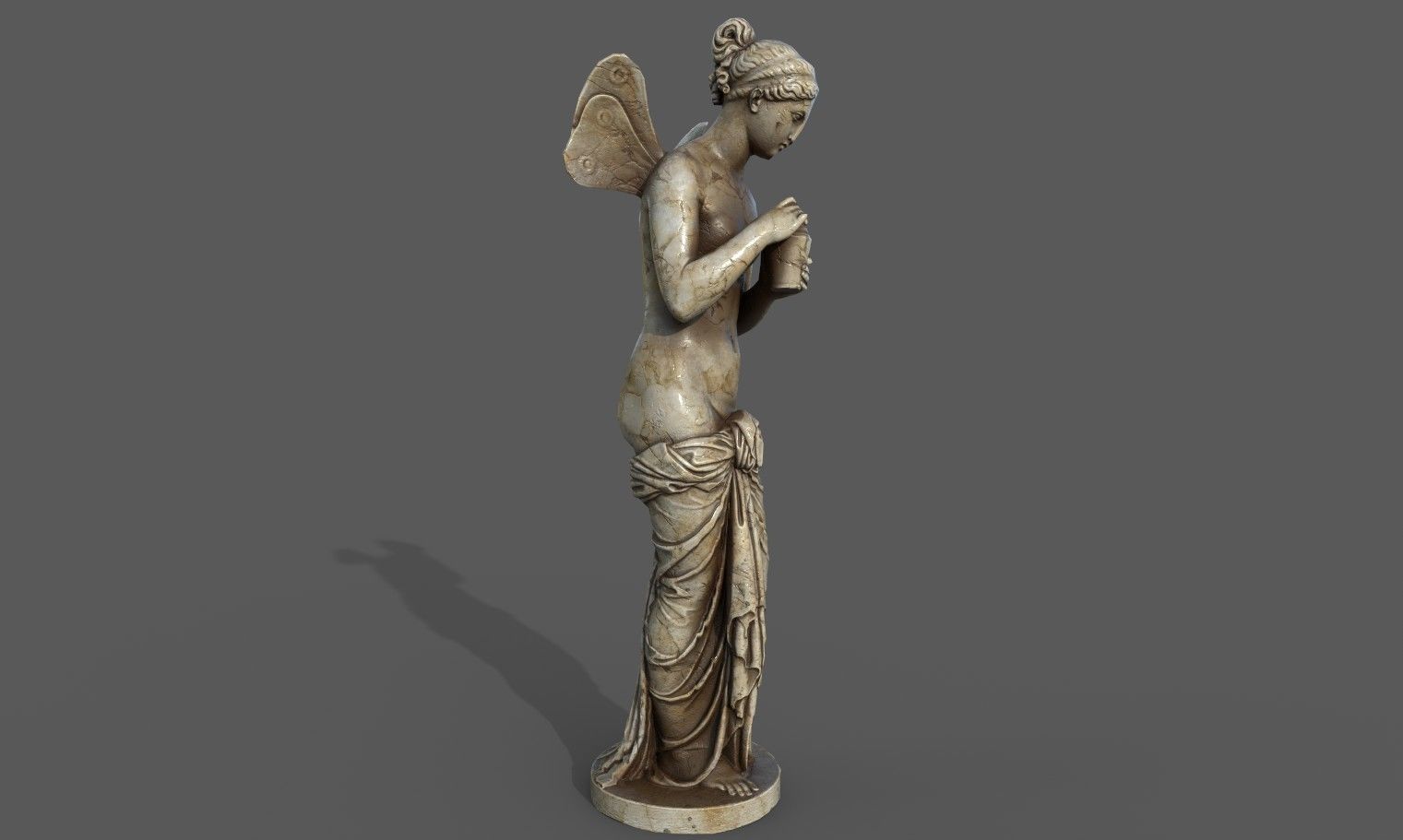 Statue of Psyche  Low-poly 3D model_8